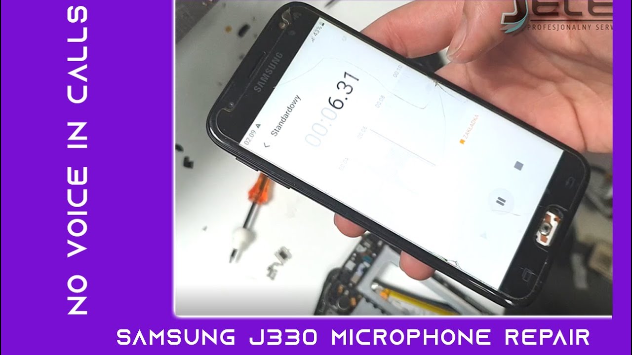 Samsung J3 2017 J330 No voice in calls - Microphone Repair Tutorial Easy Repair