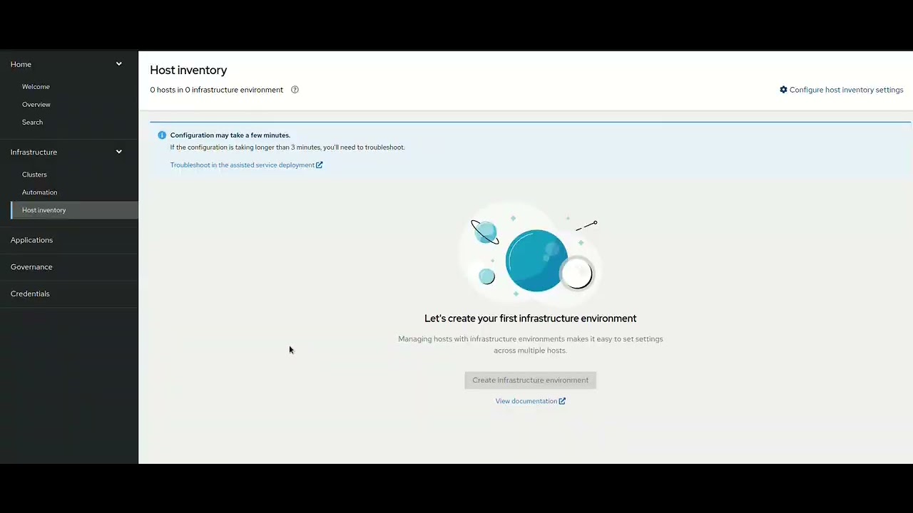 Multicluster engine for Kubernetes - Host Inventory Settings (Enable CIM)