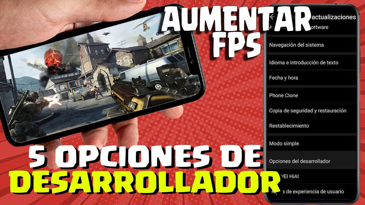 5 Opciones De Desarrolladores Que AUMENTAN LOS FPS En celulares con Android QUE DEBES ACTIVAR!!!