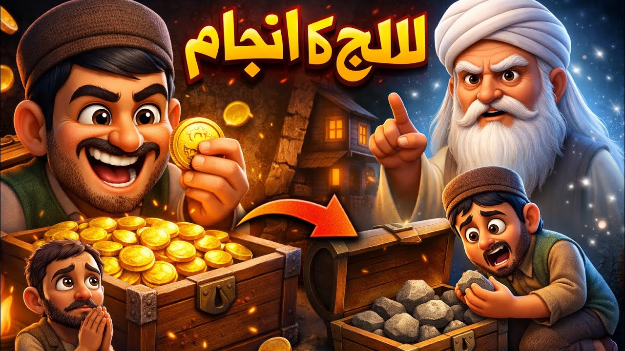 لالچی انسان کا خوفناک انجام 😱 | Greedy Man Moral Story | Urdu Hindi Story