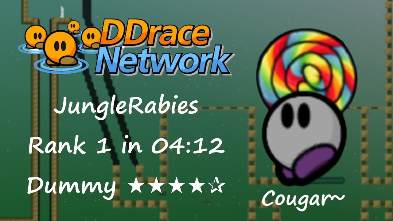 Teeworlds - JungleRabies Rank 1 in 04:12 by Cougar~