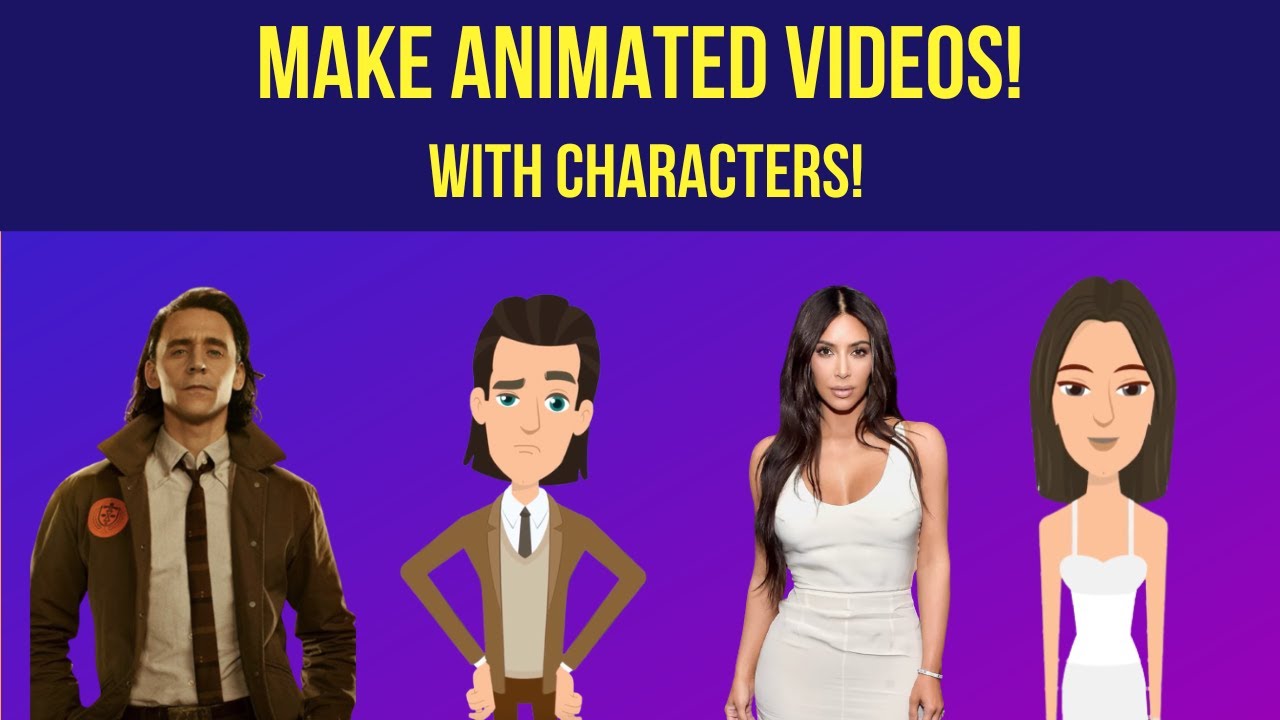 How to make animated cartoon characters for free in under 5 mins?!