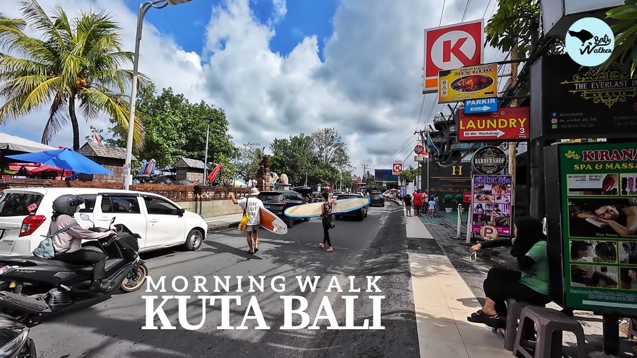 Morning Situation Around Kuta Street & Kuta Beach Bali | Walking Today Update 2025