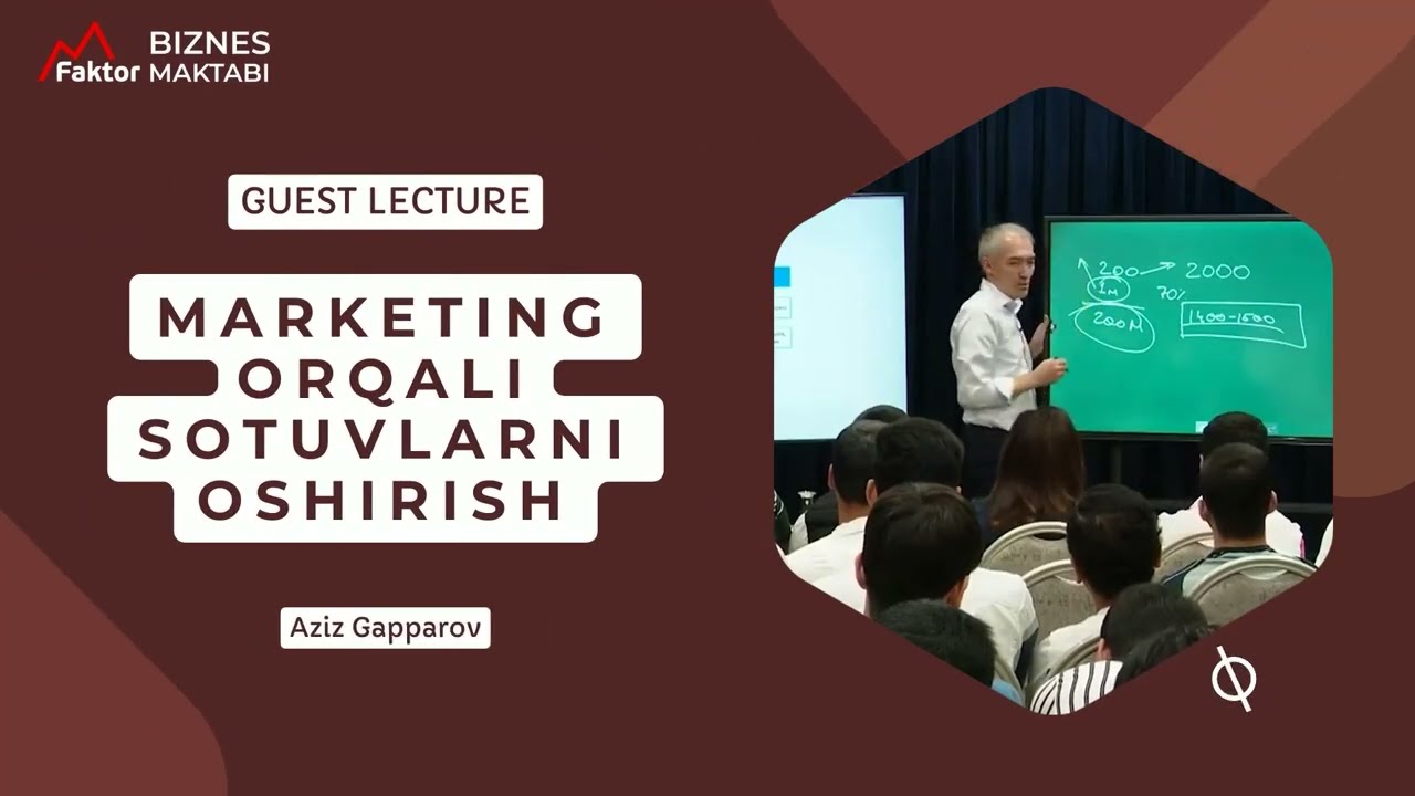 Marketing orqali sotuvlarni oshirish | Aziz Gapparov