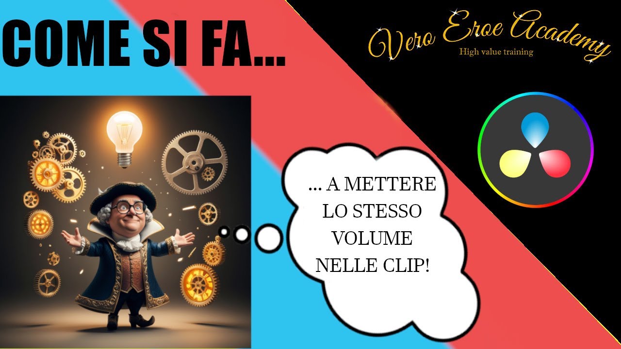 DAVINCI RESOLVE ITA - COME SI FA A NORMALIZZARE IL VOLUME AUDIO