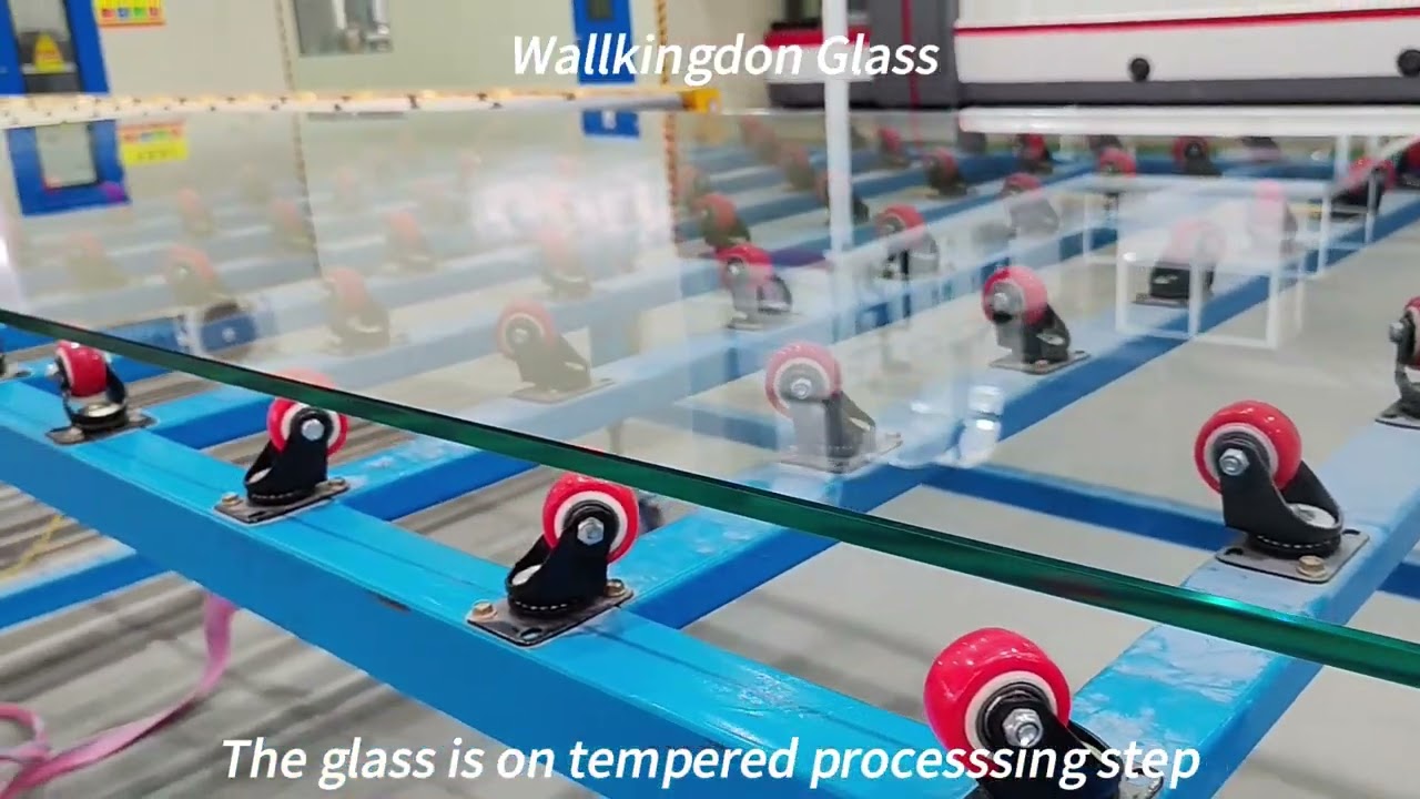 The big size of building safety glass is on tempered processing#buildingglass #glassprocessing