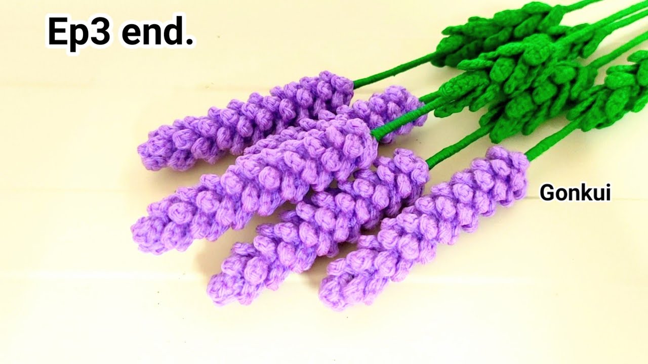 Crochet flower | Easy Crochet Lavender flower Ep3 end. 💗 Assembly flower #crochetflower #crochet