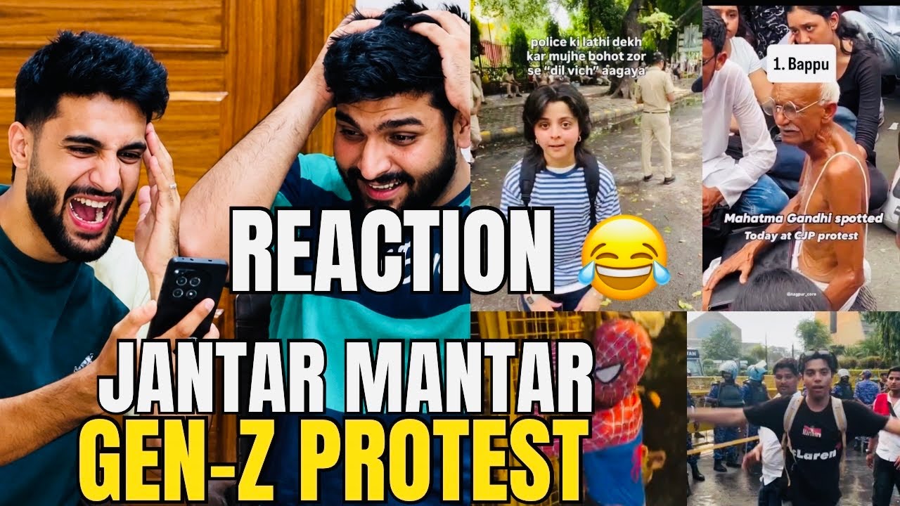Reaction on GEN-Z Took Over Jantar Mantar |Funniest CJP Protest Memes|| Spider Man in jantar Mantar