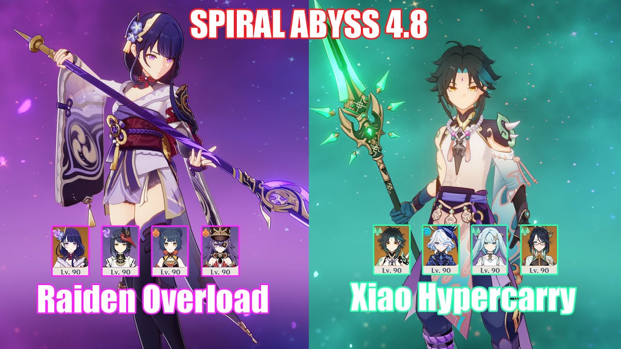 C0 Raiden Overload & C0 Xiao Hypercarry | Spiral Abyss 4.8 | Genshin Impact