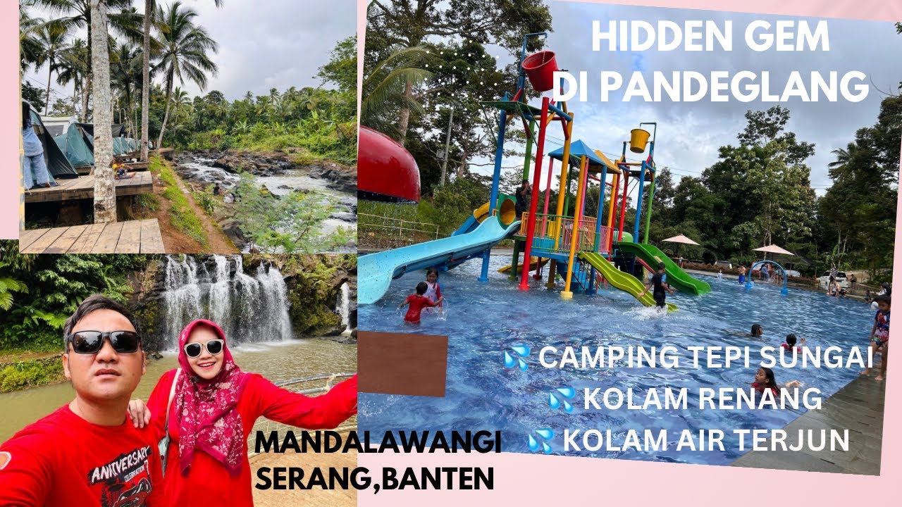 KOLAM RENANG DIKAKI GUNUNG PULOSARI DENGAN CURUG DAN CAMPING TEPI SUNGAI