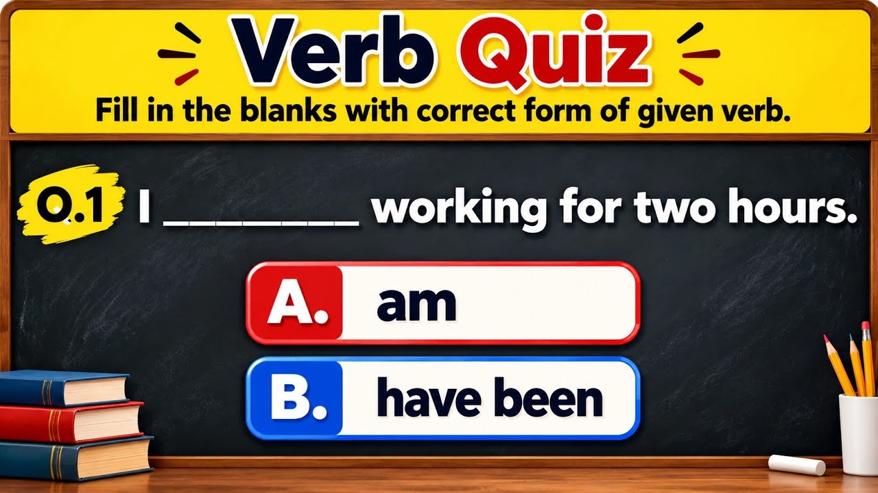 verb quiz with answer ( English grammar quiz )