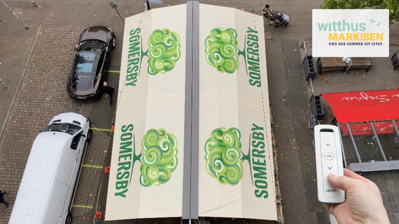 Gastro Markise Sunrain - Montage im Schanzenviertel Hamburg