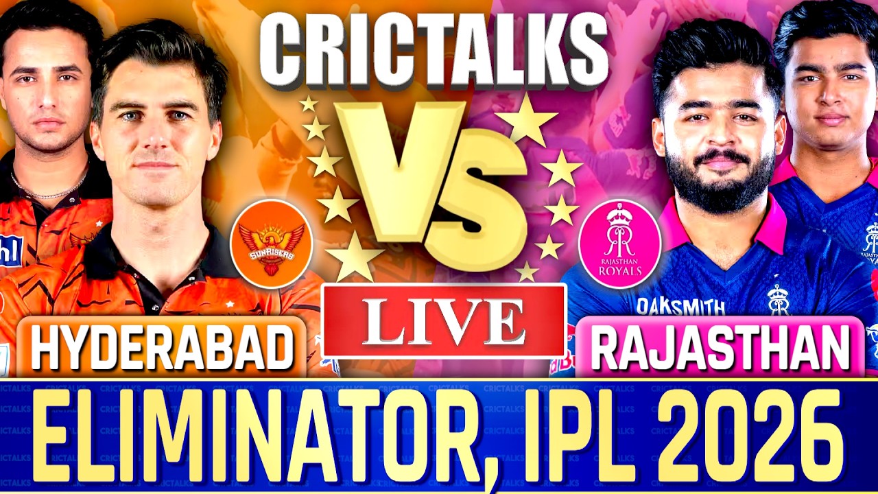 Live: Hyderabad vs Rajasthan, Eliminator Live Match Today IPL 2026 Cricket Commentary Score 2nd Inn