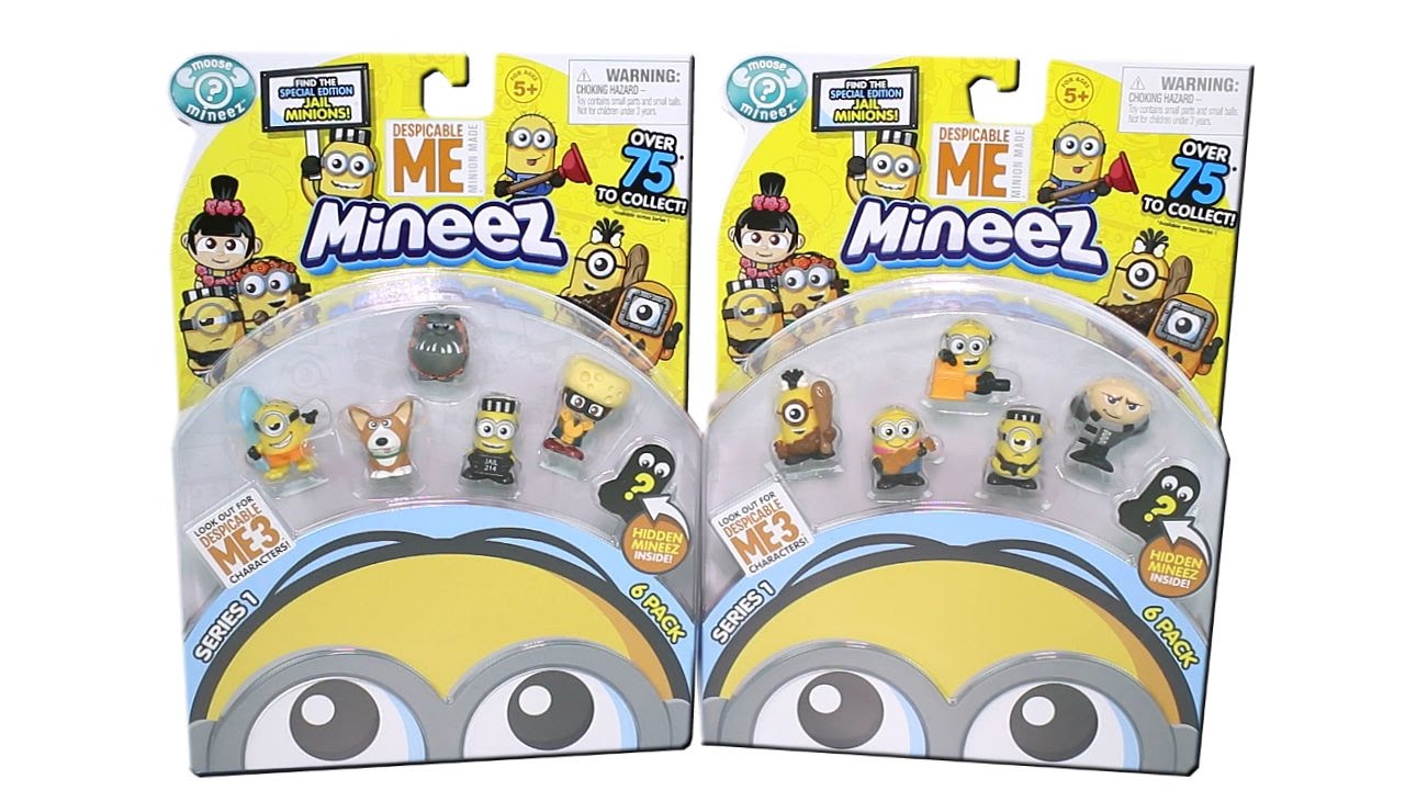 Despicable Me Mineez Series 1 Moose Mineez 6 Pack Unboxing Toy Review