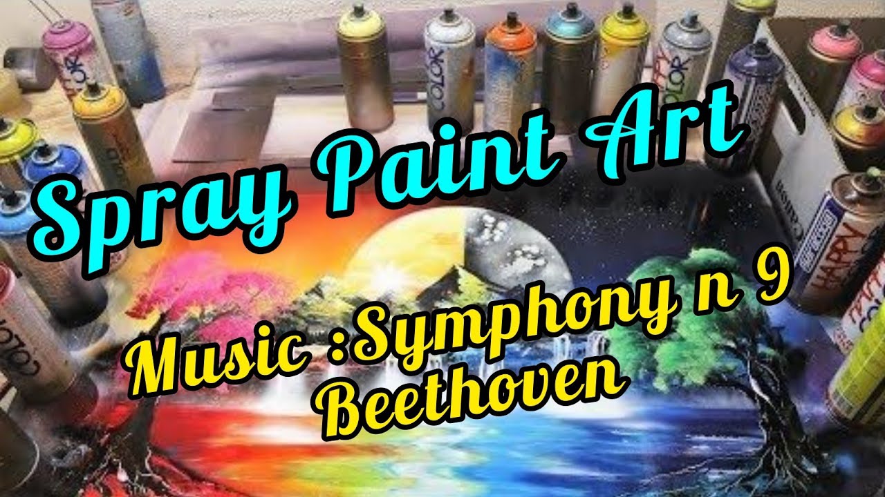 Amazing spray paint from the world ASMR , music: Symphony n° 9 by Beethoven (check the description