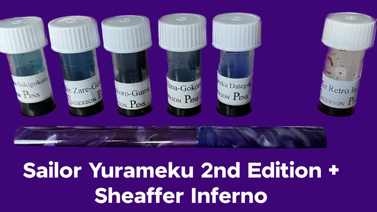 NEW INK DAY! Sailor Yurameku (2nd Edition) Inks and Sheaffer Retro Inferno