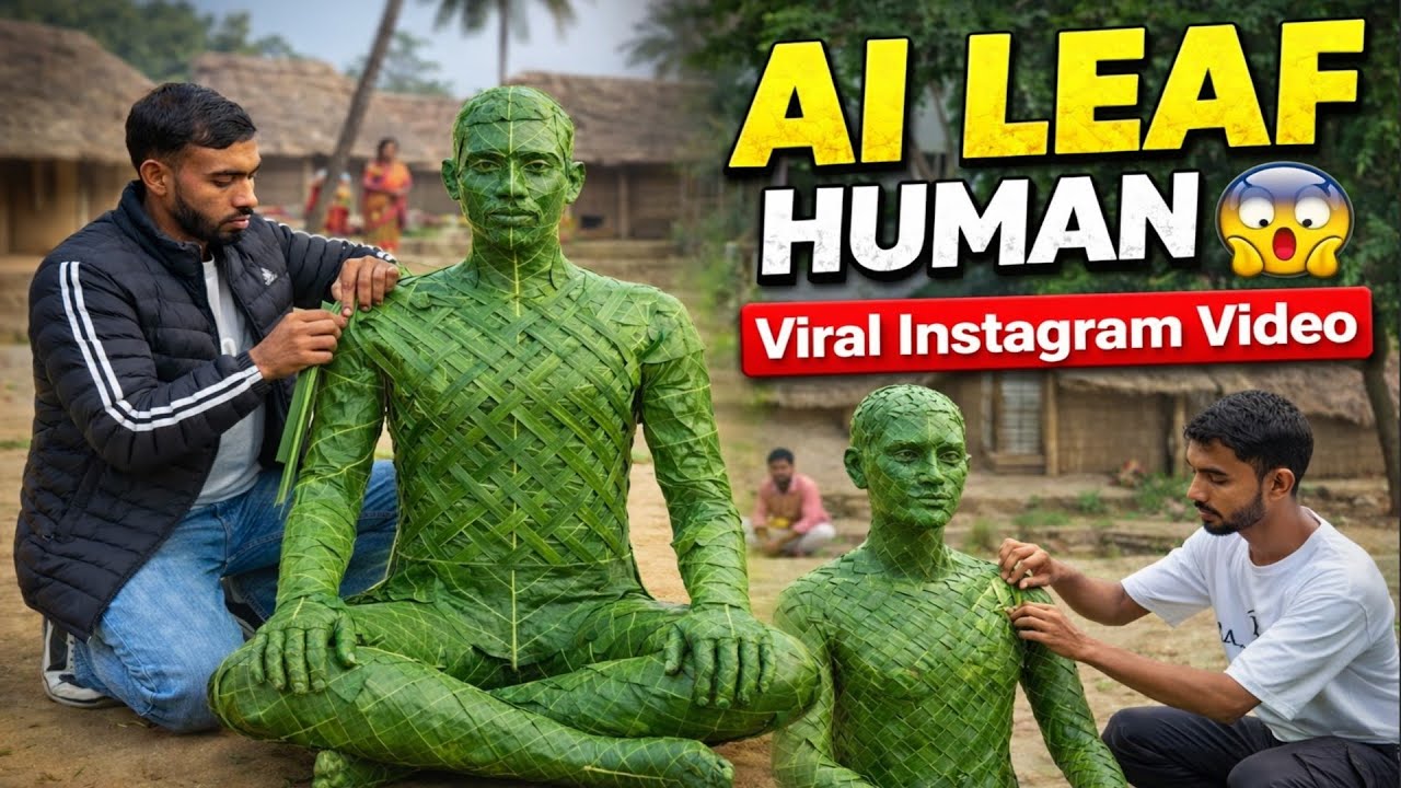 Instagram Par Viral Ho Rahi AI Leaf Human Video Kaise Banaye 😱 || Green Leaf Human AI Video Editing