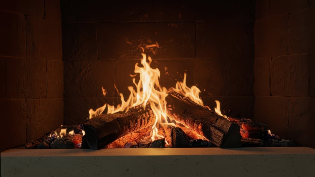 Honed Limestone Hearth Fireplace | Close-Up Fireplace Detail
