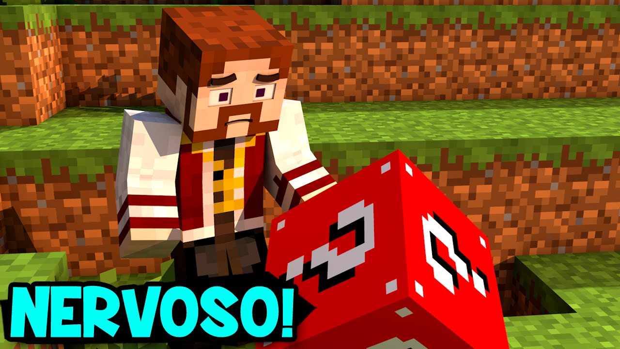 ESTOU NERVOSO!! - Minecraft: HARDCORE LUCKY BLOCK! #1