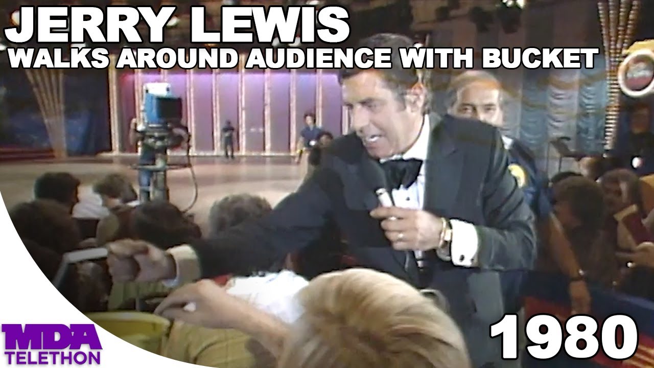 Jerry Lewis - Walks Around Audience with Bucket | 1980 | MDA Telethon