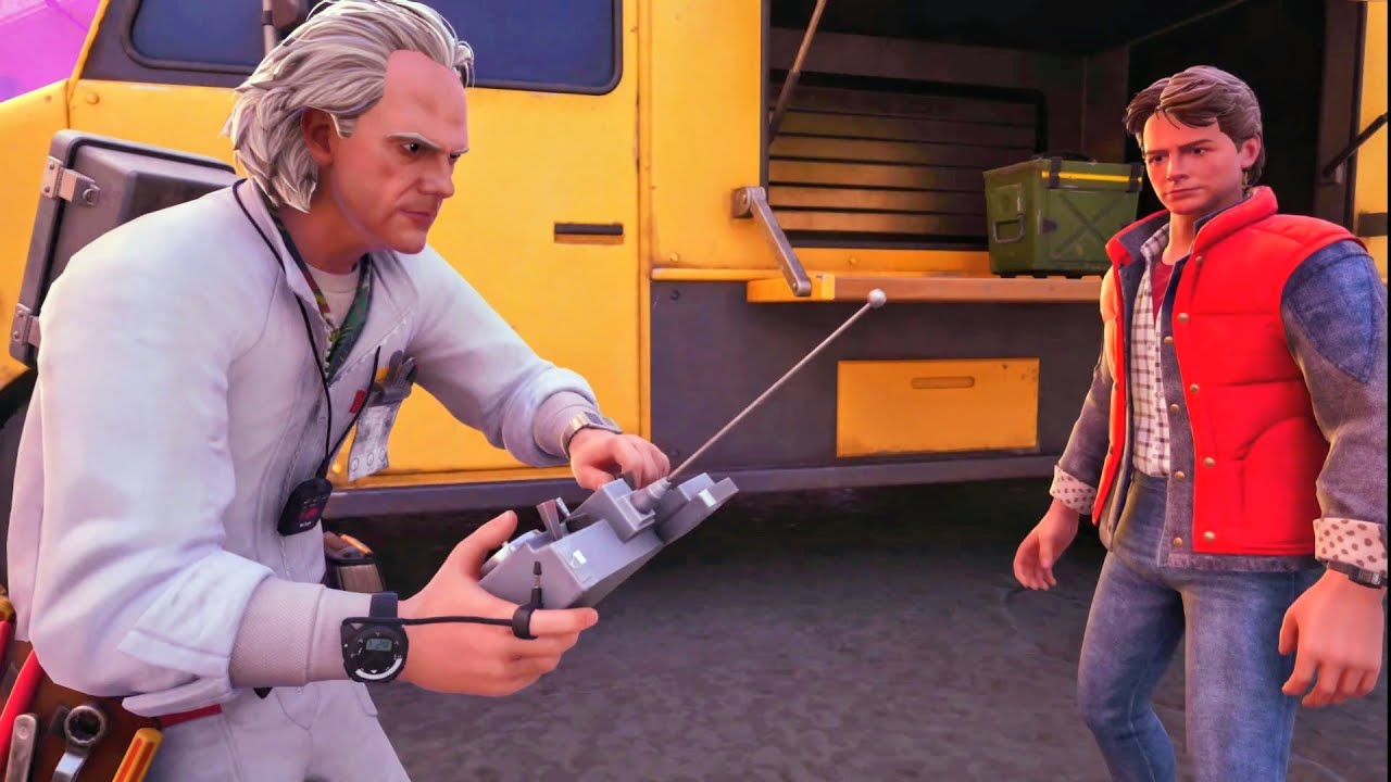 DOC BROWN AND MARTY MCFLY , THE DELOREAN , TIME TRAVEL LOOT , BACK TO THE FUTURE... | FORTNITE CH 7