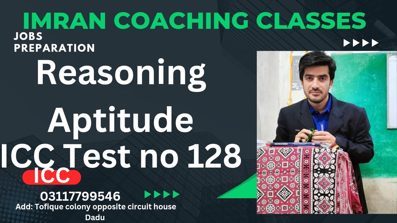 Aptitude || Reasoning || ICC Test no 128 || most important for jobs preparation.Best MCQs
