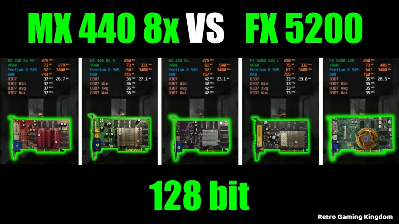 GeForce4 MX 440 8x vs GeForce FX 5200 LE vs GeForce FX 5200 - All 128 bit Test In 8 Games (Part 2/2)