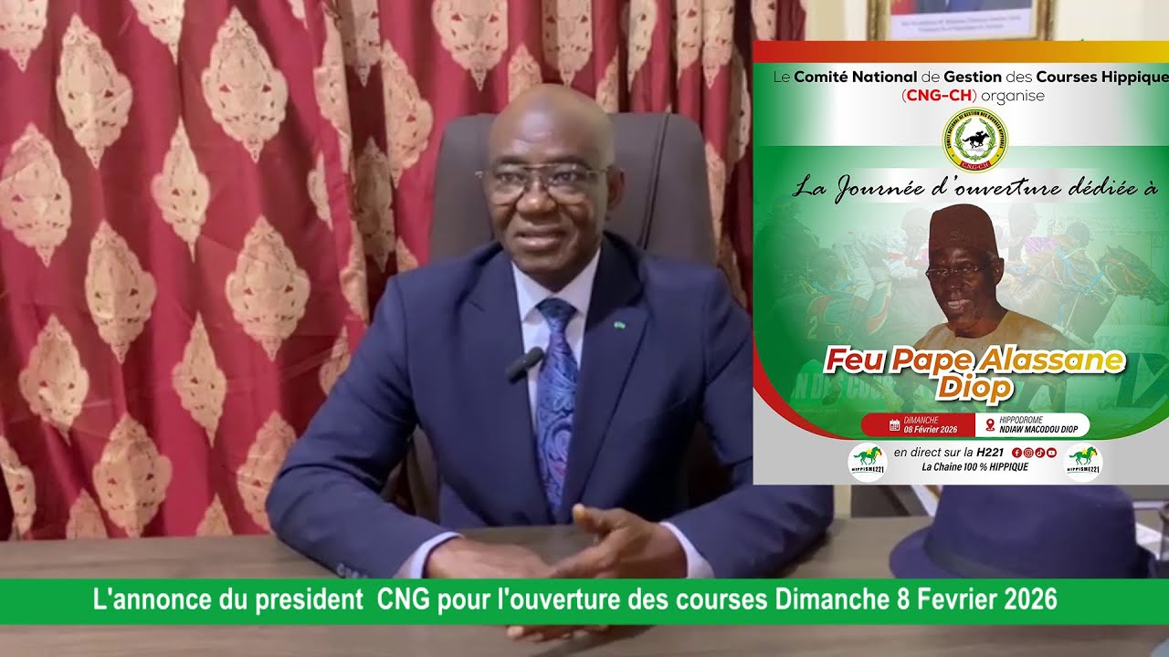 L'annonce du president  CNG pour l'ouverture des courses Dimanche 8 Fevrier 2026