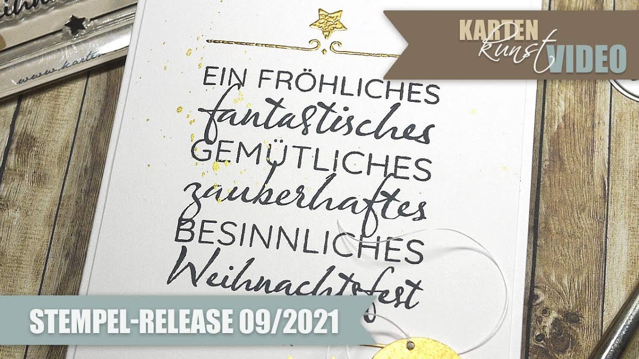 Karten-Kunst Stempel-Release September 2021 - NEU: Clear Stamp Fantastisches Weihnachtsfest