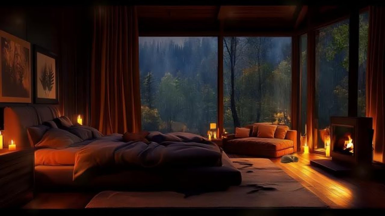 Rain Sounds for Deep Sleep | Cozy Night Indoor Ambience