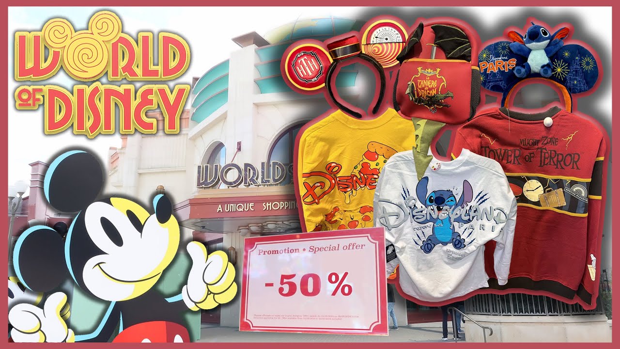 NEW Latest WORLD OF DISNEY MERCHANDISE | 50 % OFF | Disneyland Paris