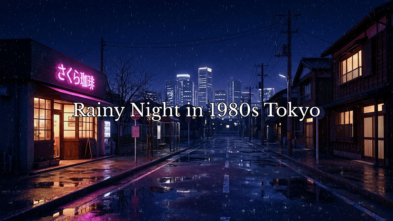 Rainy Night in 1980s Tokyo ☔ The Best Lo-Fi Music for Focus and Relaxation