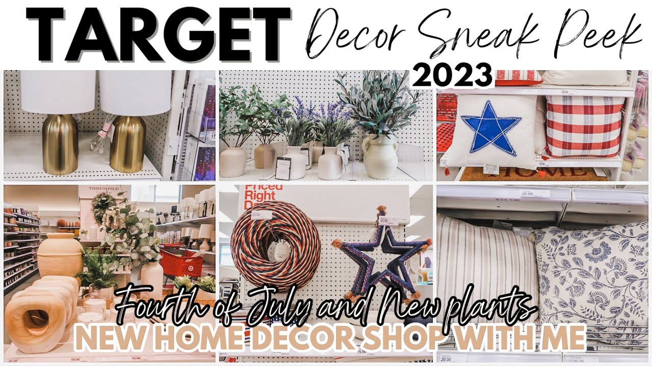 *NEW* TARGET HOME DECOR SHOP WITH ME 2023 | TARGET LIVE PLANTS AND 4TH OF JULY DECOR SNEAK PEEK