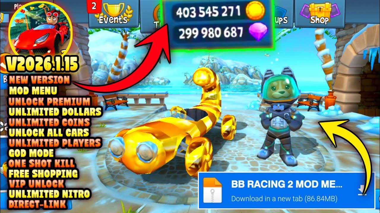 BEACH BUGGY RACING 2 Mod Apk v2026.1.15 Terbaru 2026 Mod Unlocked ALL || BB RACING 2 MOD APK ‼️