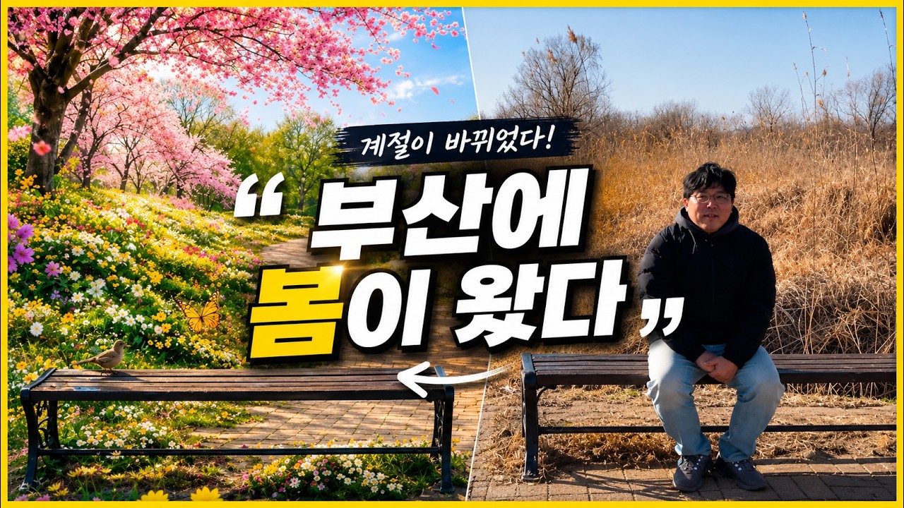 봄이 오는 삼락체육공원 산책 | 조용한 힐링 브이로그