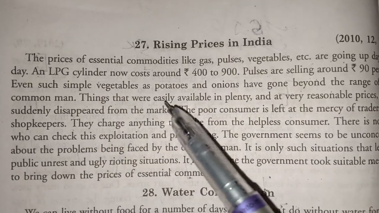 Rising Prices in India #essay #paragraph #class12 #ncert #haryanaboard #cbse #english #grammar #pgt