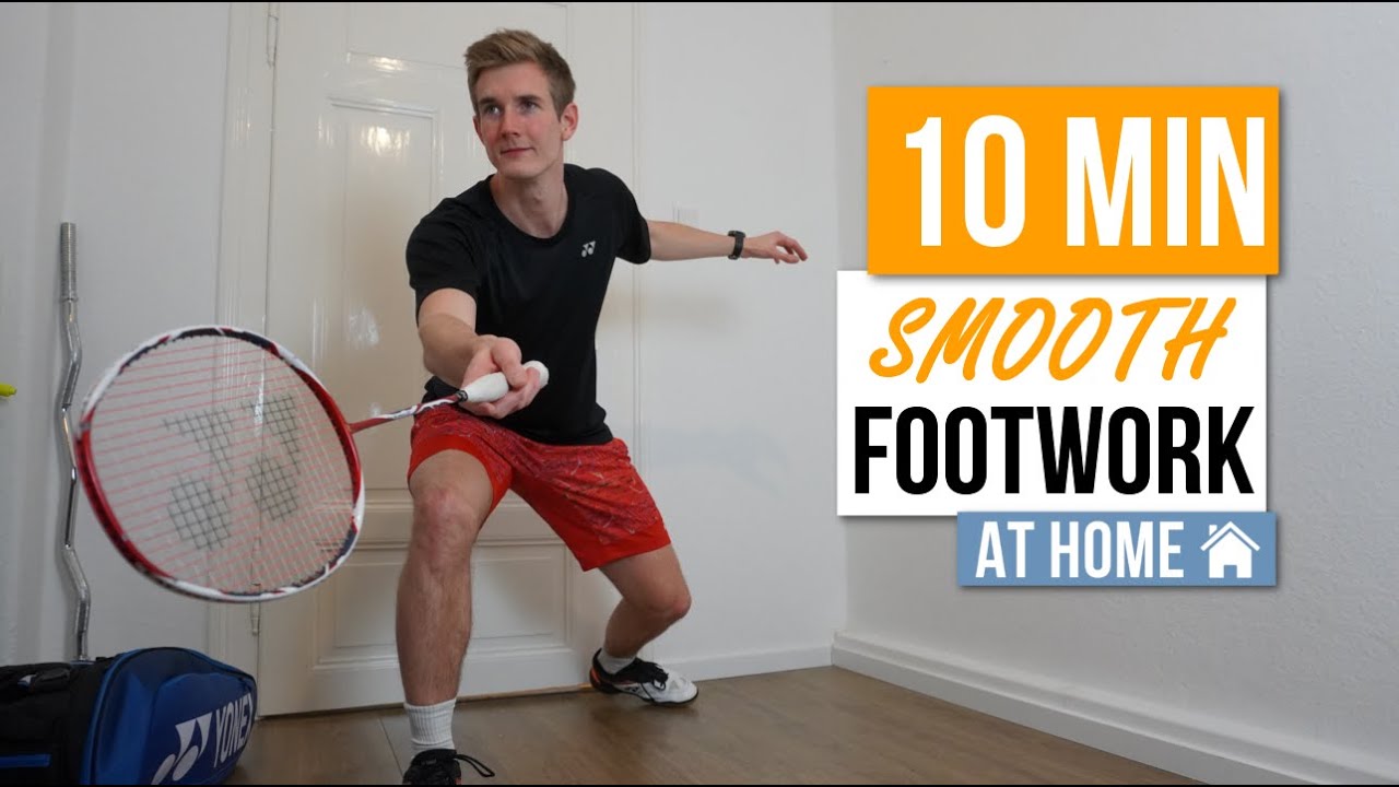 10 Min Smooth Badminton Footwork | At home