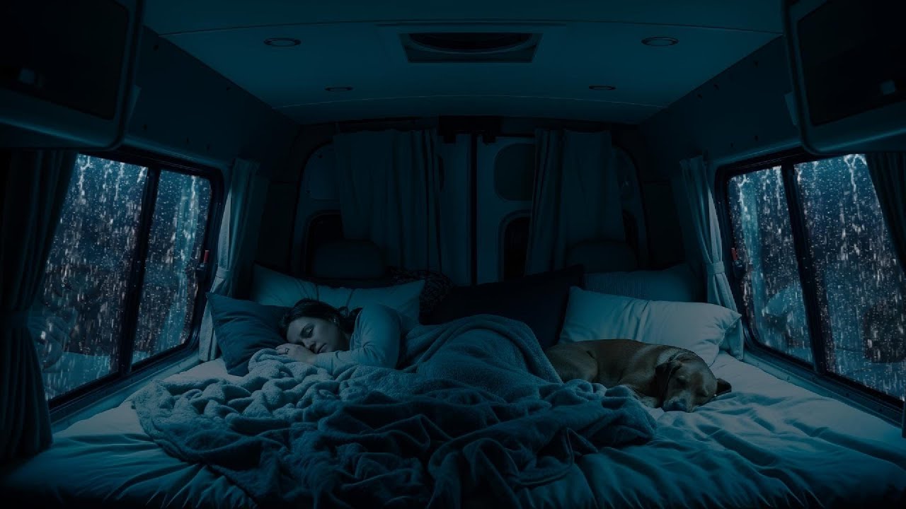 Rain and Thunder Sounds on Cozy Car | Soothing Rain Sounds for Sleeping and Relaxation