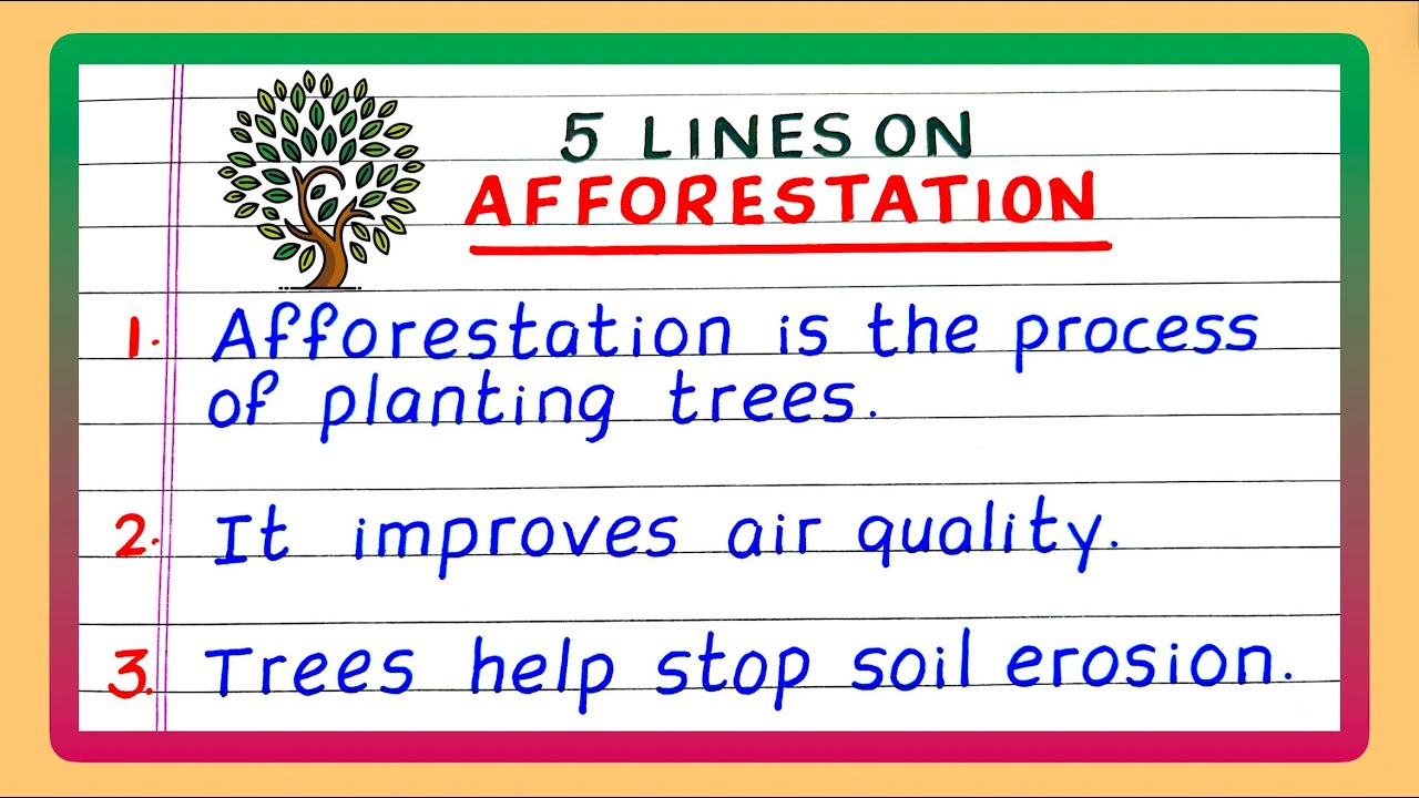 Few Lines on Afforestation | 5 Lines on Afforestation | Five Lines on Afforestation