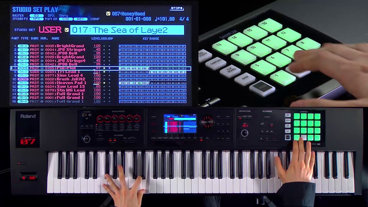 Roland FA-06/FA-07/FA-08 Music Workstation walk-through 3: Tone Remain examples