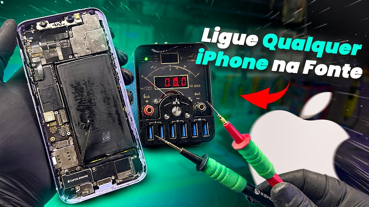 Como Ligar Qualquer iPhone na Fonte de Bancada! (Fácil e Bem Explicado)
