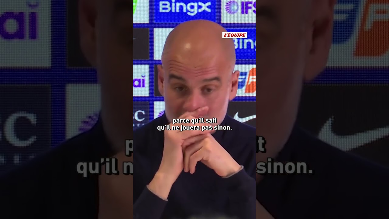 🤔​ Quand Guardiola demande plus de r&eacute;gularit&eacute; &agrave; Rayan Cherki... #manchestercity #cherki #football