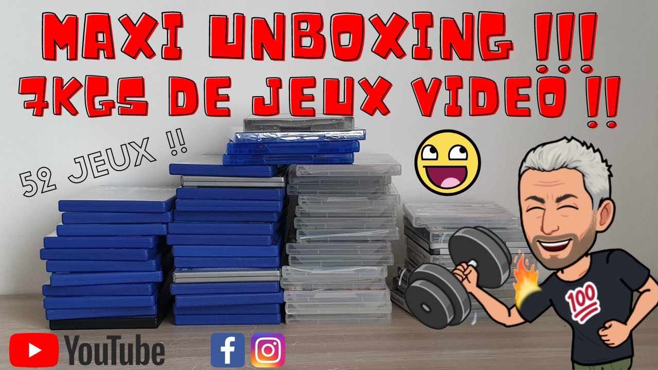 #079 - Maxi Unboxing !! 7kgs de jeux vidéo (52 jeux) !!! ^^