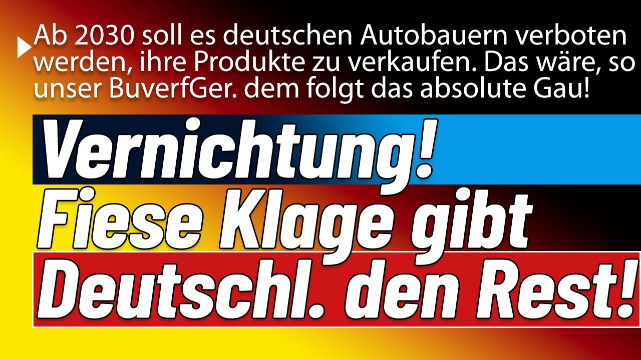 Game over! Energielieferungen eingestellt, Autobau verboten ab 2030. Industrie in DE am A****!