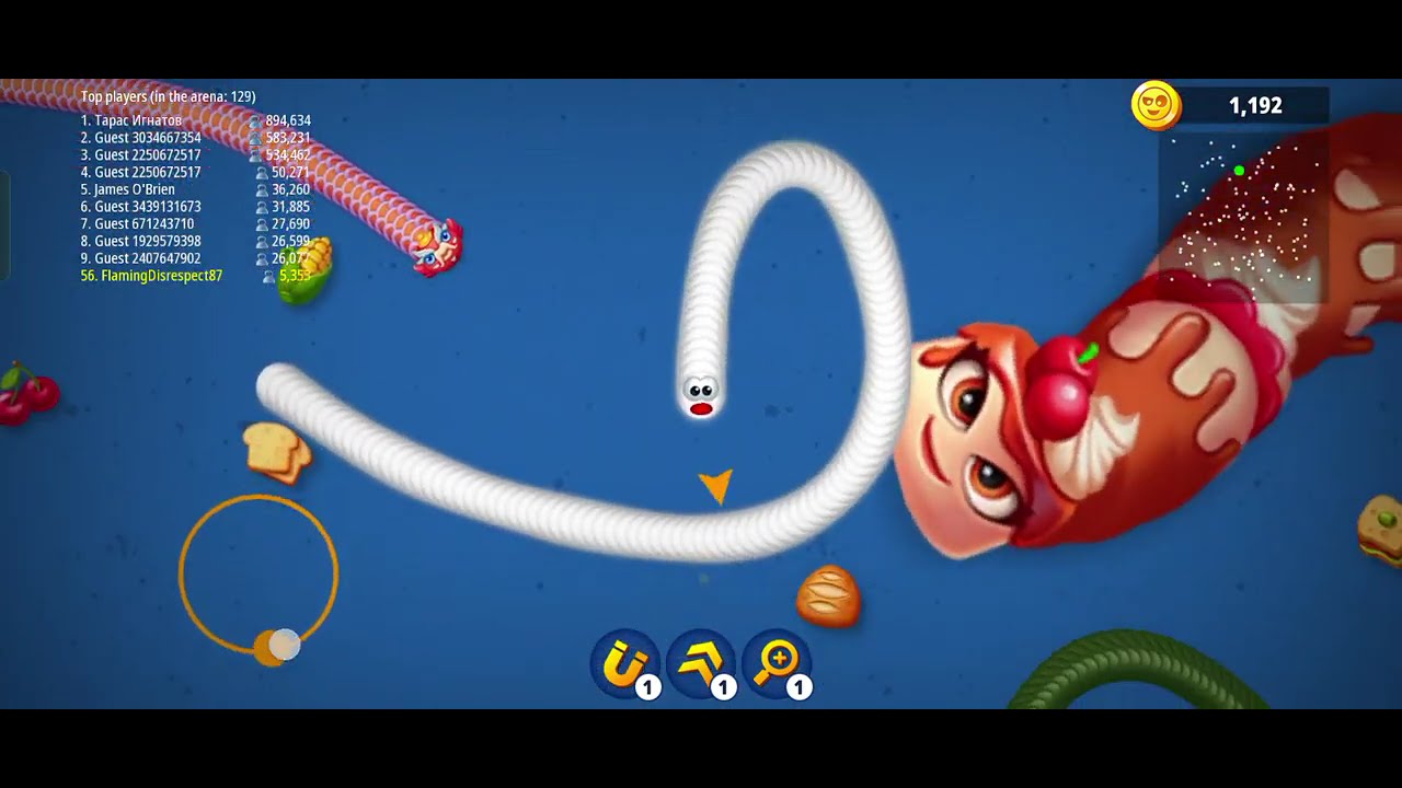 Snake worm 🪱🪱#battle #games #bigbattle #augmentedrealitygame 