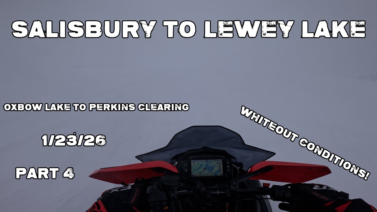 Snowmobiling in Salisbury NY - EPIC RIDE - 1/23/26 -  Part 4 - Whiteout Conditions!