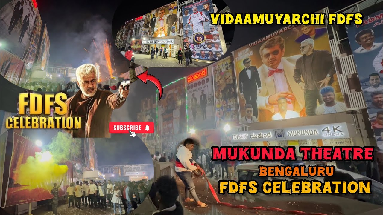 Vidaamuyarchi FDFS Celebration Bengaluru | Mukunda Theatre #vidaamuyarchi #fdfs  #mukunda #bengaluru