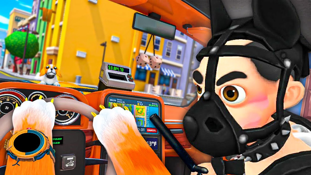 A CAT DRIVES A TAXI WITH STRANGE CLIENTS 🐈 in TAXI DRIVER VR