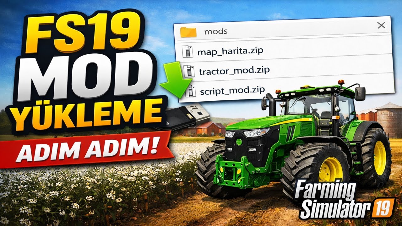 FS19 Mod Y&uuml;kleme Nasıl Yapılır? | Farming Simulator 19 Mod Kurulumu (Adım Adım)