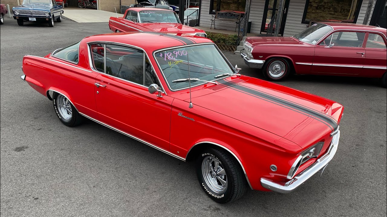 Test Drive 1965 Plymouth Barracuda 4 Speed SOLD $18,900 Maple Motors #1554